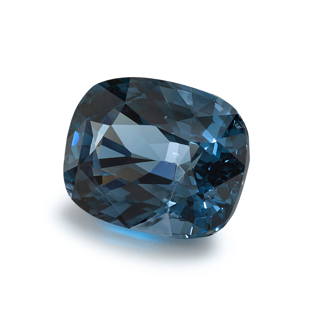 4.90 ct. Blue Spinel Cushion GIA, Unset 3-Stone Engagement Ring or Pendant  Gem