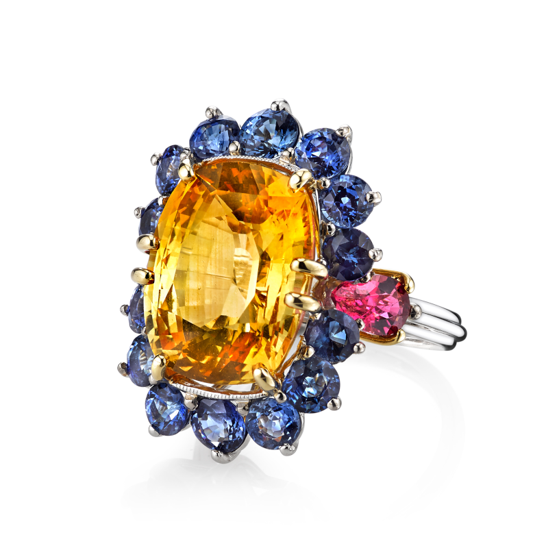 Natural Certified Yellow Sapphire Ring, Pukhraj Ring, Sapphire Gemstone Ring,  - Walmart.com