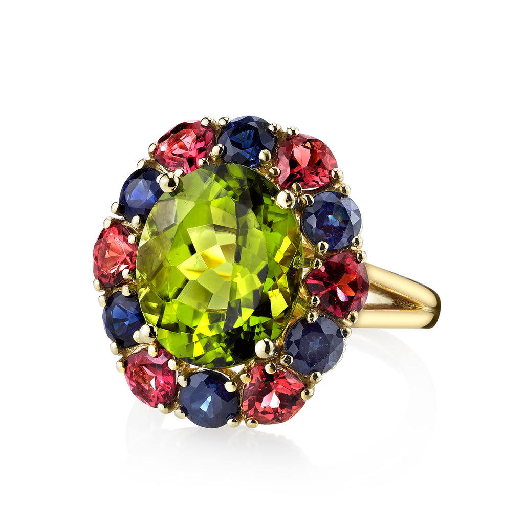 Juliette Maison Natural Garnet & Natural Peridot Ring 10K Rose Gold | Jared